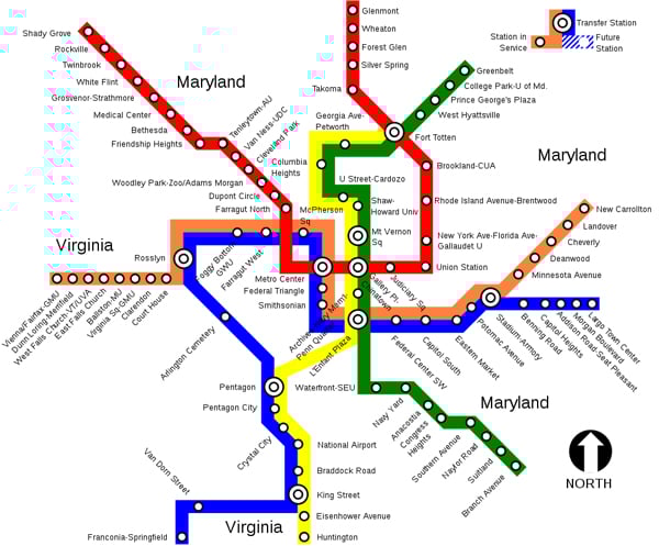 DC Metro Map Information Design