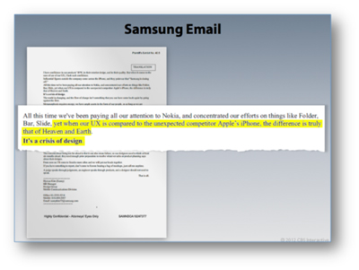 samsung apple email evidence smoking gun